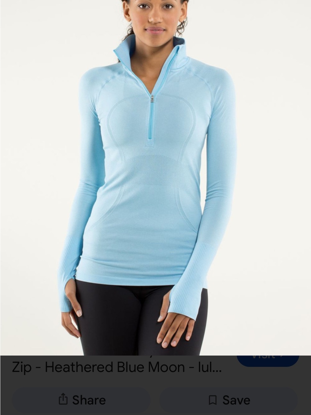 lululemon athletica Heathered Blue Moon Half-Zip Pullover